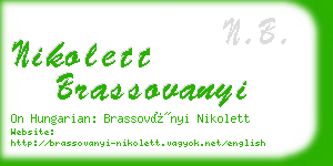 nikolett brassovanyi business card